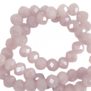 Facet kralen top quality disc 3x2 mm Lavender fog-pearl shine coating