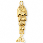 Bedels van Stainless steel Roestvrij staal (RVS) fish Gold