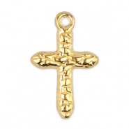 Bedels van Stainless steel Roestvrij staal (RVS) cross Gold