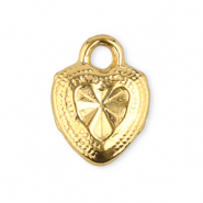 Bedels van Stainless steel Roestvrij staal (RVS) heart Gold