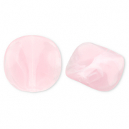 Kralen van acryl organic Light pink-white