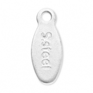 Benodigdheden van Stainless steel Roestvrij staal (RVS) end tag "S.steel" Silver