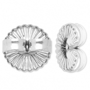 Benodigdheden van Stainless steel Roestvrij staal (RVS) oorbellen stoppers Silver
