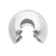 Benodigdheden van Stainless steel Roestvrij staal (RVS) knijpkraal verbergers 6mm Silver