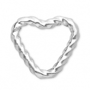 Benodigdheden van Stainless steel Roestvrij staal (RVS) tussenstuk heart Silver