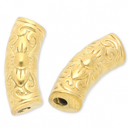 Kralen van stainless steel Roestvrij staal (RVS) tube Gold