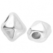Kralen van stainless steel Roestvrij staal (RVS) irregular Silver