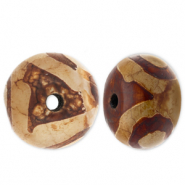 Kralen natuursteen chalcedoon Brown-beige