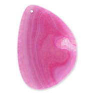 Hangers van natuursteen agaat oval Multicolour pink-purple