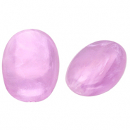 Kralen van acryl oval Lavender purple-marble