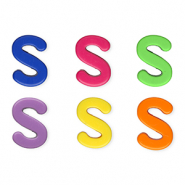 Acryl letterkralen letter S Multicolour