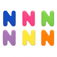 Acryl letterkralen letter N Multicolour