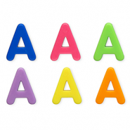 Acryl letterkralen letter A Multicolour