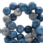 Natuursteen kralen kwarts 6mm Multicolour blue-grey
