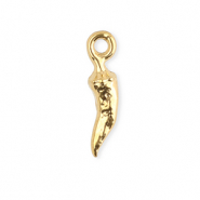 Bedels van Stainless steel Roestvrij staal (RVS) chili pepper Gold