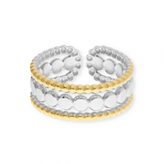 Ringen van Stainless steel Roestvrij staal (RVS) Silver-gold