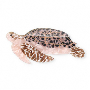Haaraccessoires haarklem turtle Pearl shine brown-black-white