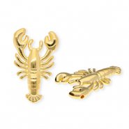 Metaal bedels DQ&reg; lobster Goud (nikkelvrij)