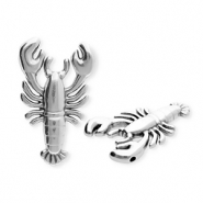 Metaal bedels DQ&reg; lobster Antiek zilver (nikkelvrij)