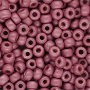 Miyuki 6/0 rocailles Matted Duracoat Galvanized Hot Pink 6-4210F