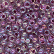 Miyuki 6/0 rocailles Raspberry Lined Crystal AB 6-264