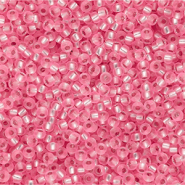 Miyuki 11/0 rocailles Pink Transparent Silver Lined 11-0022