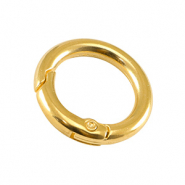 Metaal onderdelen DQ sleutelhanger 24mm Goud (nikkelvrij)