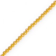 Facet kralen top quality disc 4x3mm Oriole yellow-pearl shine coating