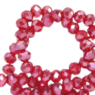 Facet kralen top quality disc 8x6mm Raisin torte red-amber coating