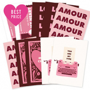 BY31&reg; Kaartjes voor sieraden assorted Pink-dark brown-white