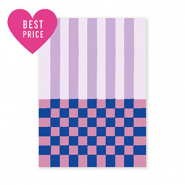 BY31&reg; Kaartjes voor sieraden lines & cubes Purple-pink-dark blue