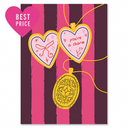 BY31&reg; Kaartjes voor sieraden "You're a charm" Dark brown-magenta pink-gold
