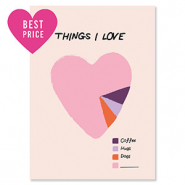 BY31&reg; Kaartjes voor sieraden "Things I love" Pink-purple-orange