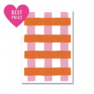 BY31&reg; Kaartjes voor sieraden lines White-red-light pink
