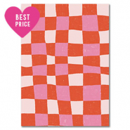 BY31&reg; Kaartjes voor sieraden cubes Red-light pink-white