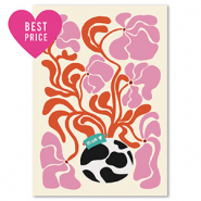 BY31&reg; Kaartjes voor sieraden flowers Off white-red-pink-black