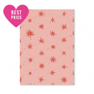 Kaartjes voor sieraden stars Pink-red