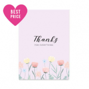 Kaartjes voor sieraden "Thanks for everything" Lilac