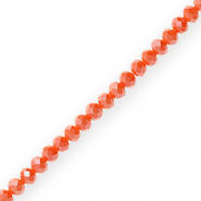 Facet kralen top quality disc 6x4mm Tamale red-pearl shine coating