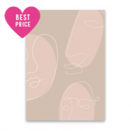 Kaartjes voor sieraden faces Light pink-rose