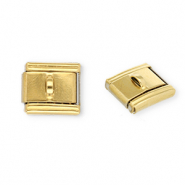 Italian charms losse schakels van Stainless steel Roestvrij staal(RVS) with loop Gold