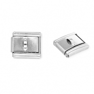 Italian charms losse schakels van Stainless steel Roestvrij staal(RVS) with loop Silver