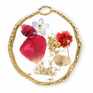 Gedroogde bloemetjes bedel irregular Gold-multicolour