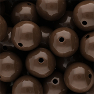 18 mm kralen van DQ acryl shiny Cappuccino brown 19-1220 TCX