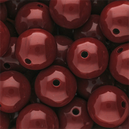 18 mm kralen van DQ acryl shiny Salsa red 18-1657 TCX