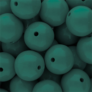 16 mm kralen van DQ acryl shiny Mediterranea green 19-4517 TCX