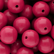 16 mm kralen van DQ acryl shiny Fuchsia 17-2031 TCX