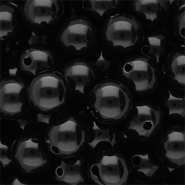 14 mm kralen van DQ acryl shiny Black
