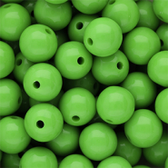 14 mm kralen van DQ acryl shiny Vibrant green 16-6339 TCX