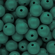 14 mm kralen van DQ acryl shiny Mediterranea green 19-4517 TCX